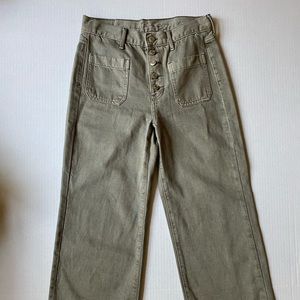 American Eagle Dusty Green High Waisted Jeans